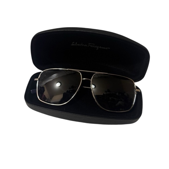 Salvatore Ferragamo Other - Salvatore Ferragamo Silver and Black Men’s Sunglasses in excellent condition